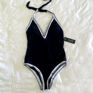 One Piece Black Bathing Suit NWT